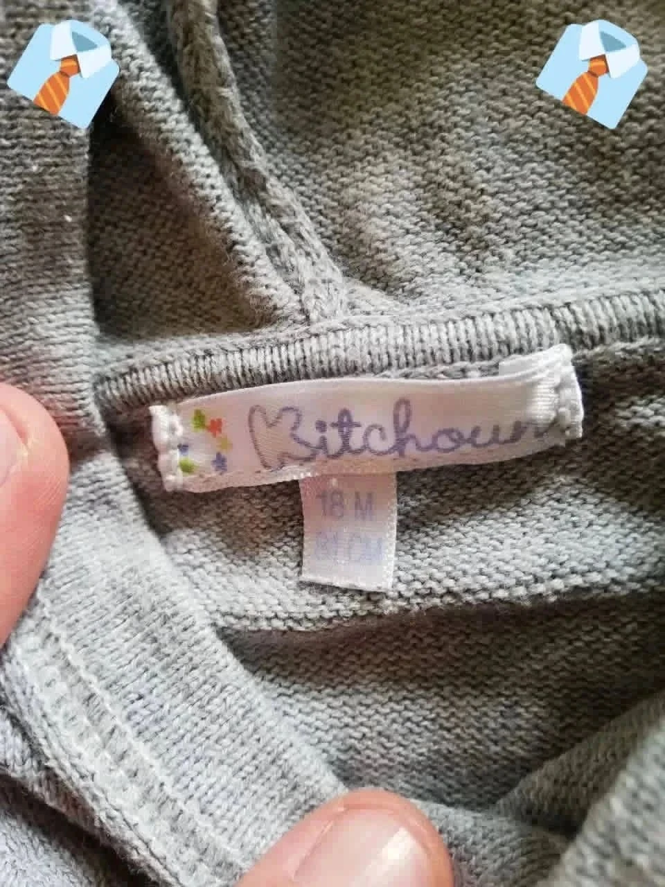 Kitchoun Chaleco Sin Mangas con Capucha 18 Meses Buen estado Bebé – photo 3